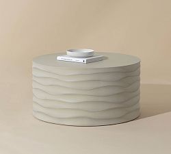 Jen Concrete Round Outdoor Coffee Table (24&quot;-32&quot;)