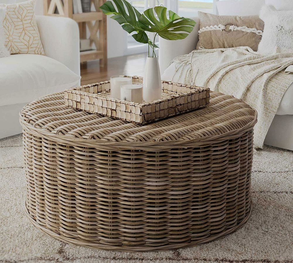 Rattan 39&quot; Round Coffee Table