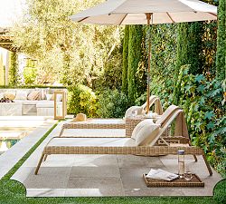 Huntington Mesh Stackable Outdoor Single Chaise Lounge, Set of 2