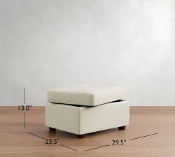 Cameron Modern Square Arm Storage Ottoman