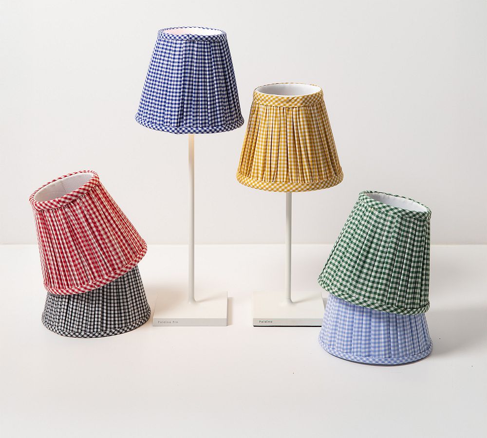 Maison Maison Portable Lamp Gingham Shades
