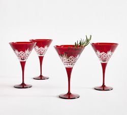 Antique Cut Martini Glasses
