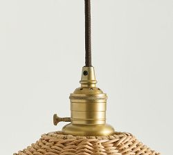 Flared Woven Cord Pendant (18&quot;)