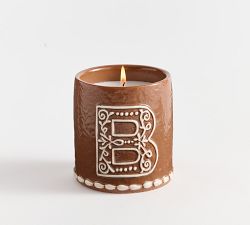 Gingerbread Alphabet Candle