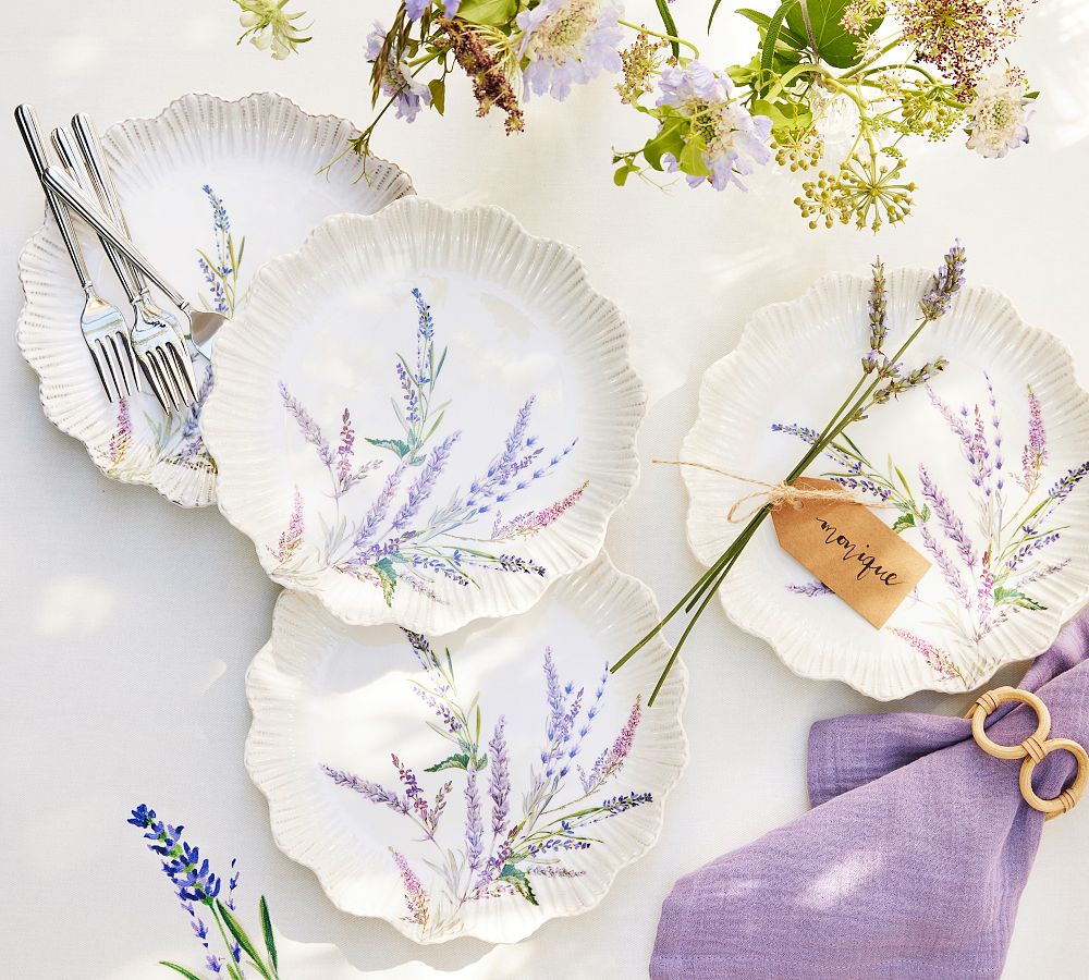 Monique Lhuillier Provence Outdoor Melamine Salad Plates - Set of 4