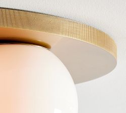 Harlow Milk Glass Flush Mount (15&quot;)