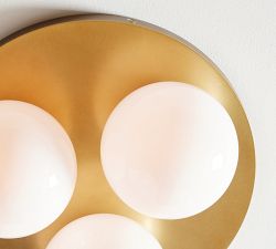 Harlow Milk Glass Flush Mount (15&quot;)