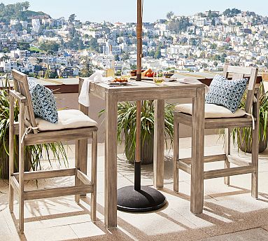 Indio Outdoor Bar Stool Set of 2 Biscotti Pottery Barn