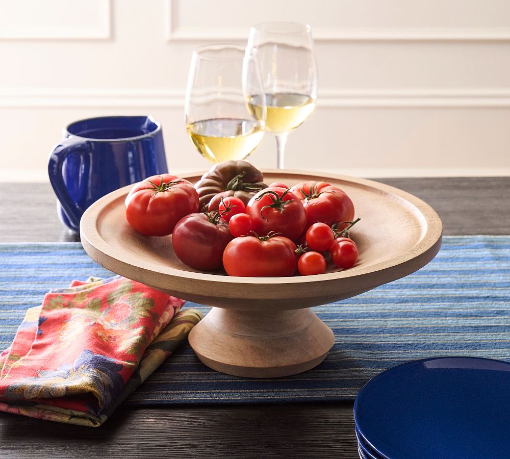 Sierra Wood Footed Bowl