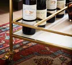Delaney Marble Bar Cart (33.5&quot;)