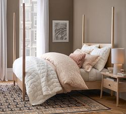 Faux Fur Ruched Lumbar Pillow