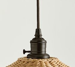 Flared Woven Cord Pendant (18&quot;)