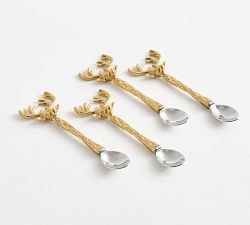 Stag Appetizer Spoons - Set of 4