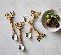 Stag Appetizer Spoons - Set of 4