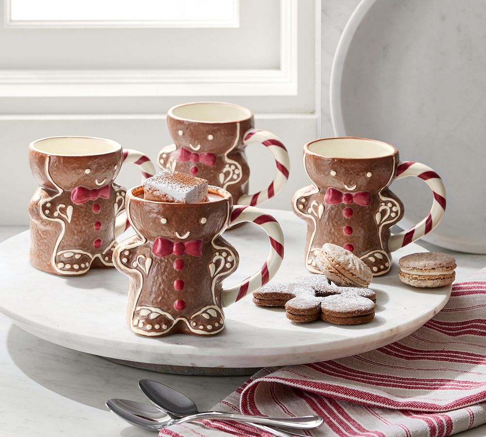 Gingerbread Stoneware Mugs