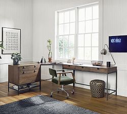 Graham Corner Desk with File Cabinet (101.5&quot;)