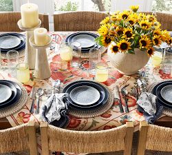 Paige Suzani Embroidered Cotton Table Throw