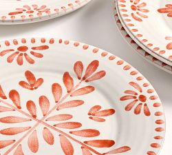 Terracotta Hand Painted Appetizer Plates - Set of 4