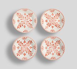 Terracotta Hand Painted Appetizer Plates - Set of 4