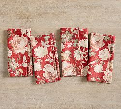 Anne Floral Organic Cotton Napkins - Set of 4