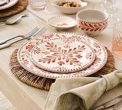 Terracotta Hand Painted Appetizer Plates - Set of 4
