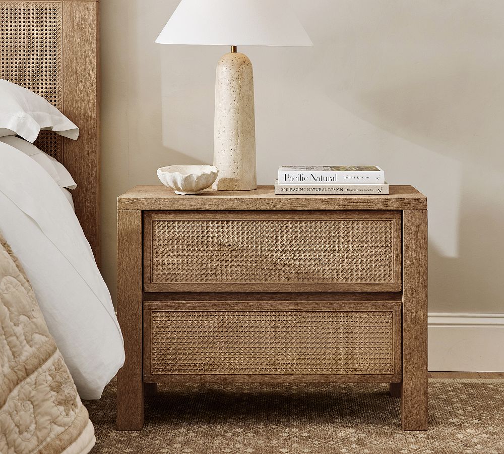 Marina Cane Nightstand (32&quot;)