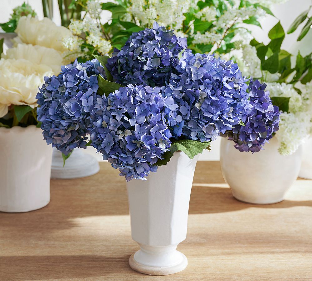 Faux Deep Blue Hydrangea Bundle