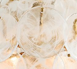 Riviera Glass Disc Round Flush Mount (12&quot;)