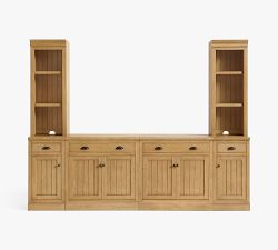 Aubrey Open Media Suite with Single Closed Doors
