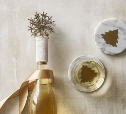 Marble Tree Inlay Coasters - Set of 4