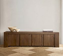 Rockport Reclaimed Wood Long Low Media Console (80&quot;)