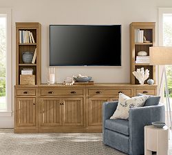 Aubrey Open Media Suite with Single Closed Doors
