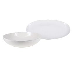 Serene Stoneware Serving Platter &amp; Bowl Set