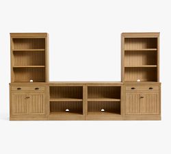 Aubrey Open Media Suite with Double Open Ped