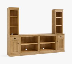 Aubrey Open Media Suite with Single Closed Doors