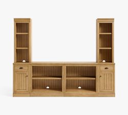 Aubrey Open Media Suite with Single Closed Doors