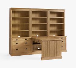 Aubrey Peninsula Desk with Bookcase Suite (108&quot;)