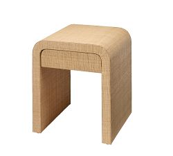 Raffia Rectangular Side Table (18&quot;w)