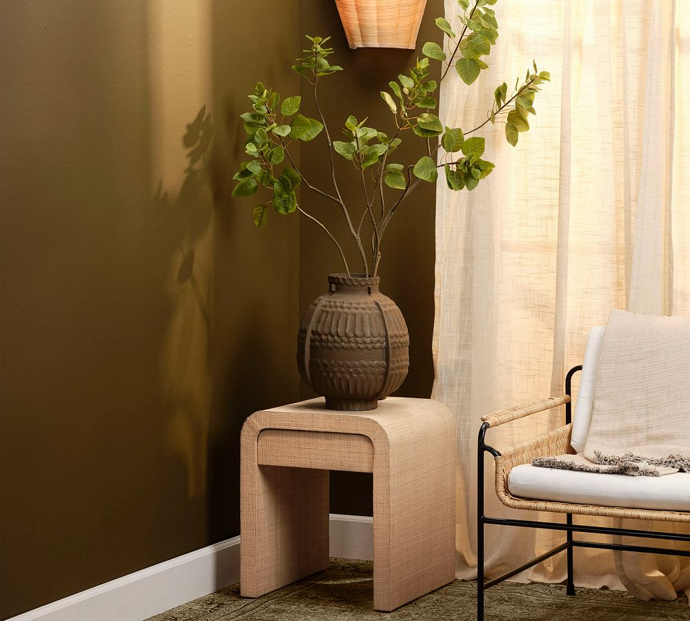 Raffia Rectangular Side Table (18&quot;w)