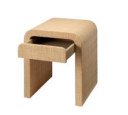 Raffia Rectangular Side Table (18&quot;w)
