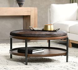Vander Hair-On-Hide Round Coffee Table (38&quot;w)