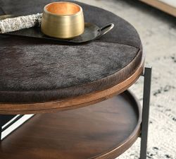 Vander Hair-On-Hide Round Coffee Table (38&quot;w)