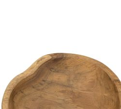 Teak Nesting Organic Decorative Bowls, Set of 3