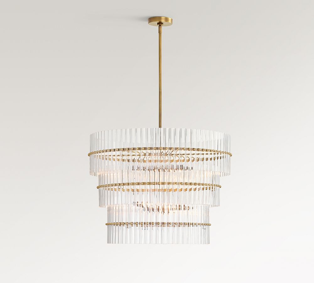 Mallory Crystal Round 3-Tier Chandelier (30&quot;)