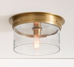 Solomon Recycled Glass Outdoor Flush Mount (15&quot;)
