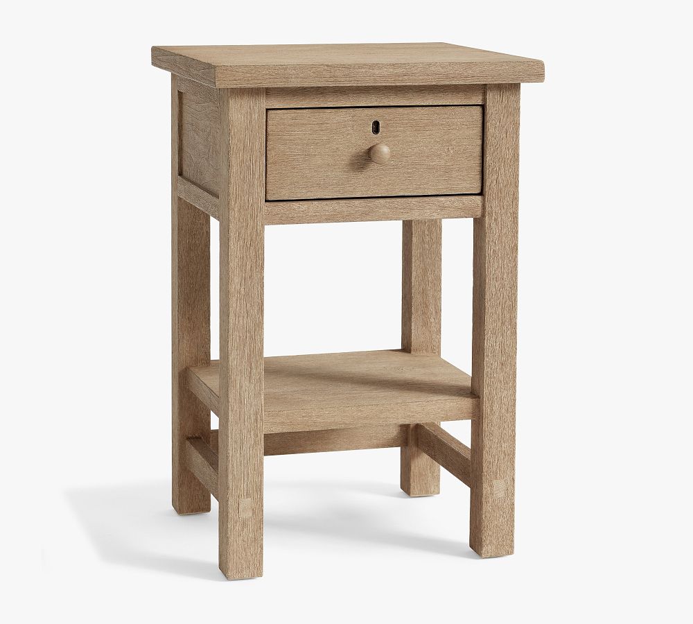Farmhouse Mini Nightstand (18") - Rustic Bedroom Decor