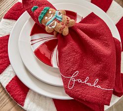 Holiday Sentiment Organic Cotton Napkins - Set of 4