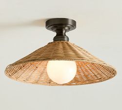 Flared Woven Flush Mount (18&quot;)