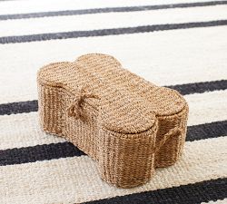Safi Handwoven Seagrass Bone Storage Basket