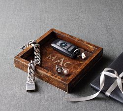 Burlwood Catchall Tray